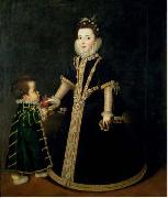 Girl with a dwarf, thought to be a portrait of Margarita of Savoy, daughter of the Duke and Duchess of Savoy, Sofonisba Anguissola